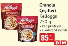 KELLOGG'S GRANOLA ÇEŞİTLERİ 250 G KELLOGG'S GRANOLA ÇEŞİTLERİ 250 G
